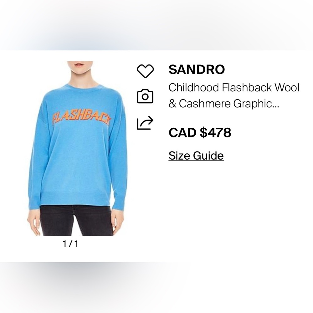 Sandro Flashback Wool and Cashmere Sweater - Picture 7 of 8